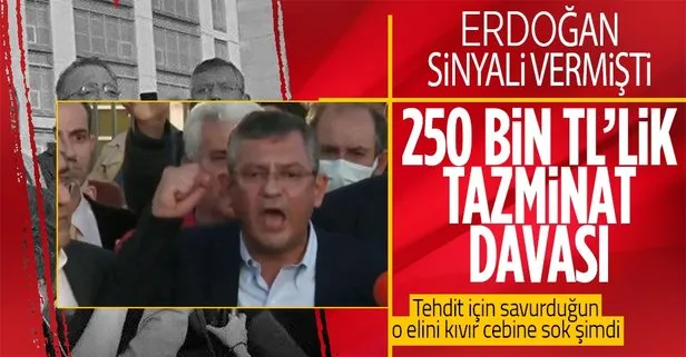 SON DAKİKA: Başkan Recep Tayyip Erdoğan’dan CHP’li Özgür Özel’e 250 bin liralık manevi tazminat davası
