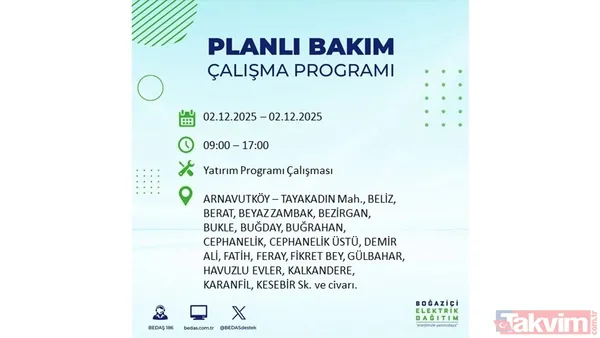 İstanbul elektrik kesintisi 2 Aralık: 8 saat yok! Gaziosmanpaşa, Beşiktaş, Beyoğlu... - 10
