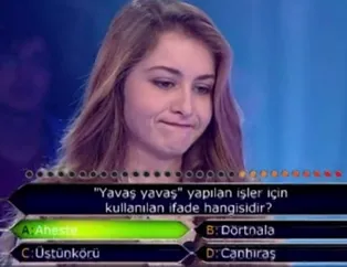 Öyle bir soruda elendi ki...