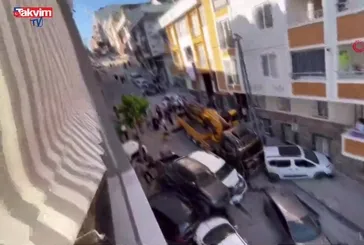 Başakşehir'deki vinç dehşeti kamerada: