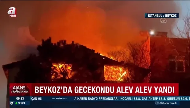 Beykoz’da iki bina alev alev yandı