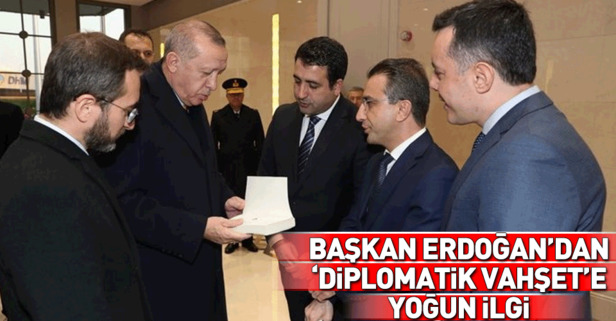 Cumhurbaşkanı Erdoğan ‘Diplomatik Vahşet’ kitabını inceledi