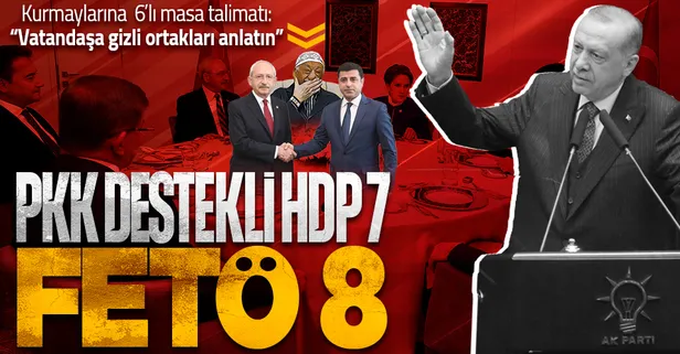 Başkan Erdoğan'dan 6'lı masa talimatı! "Vatandaşa anlatın: 7'inci ortak PKK destekli HDP 8'inci ortak FETÖ"