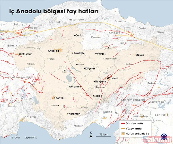 Ankara, Konya, Kırıkkale fay hattı nereden geçiyor? 2025 deprem riski haritası! - 4
