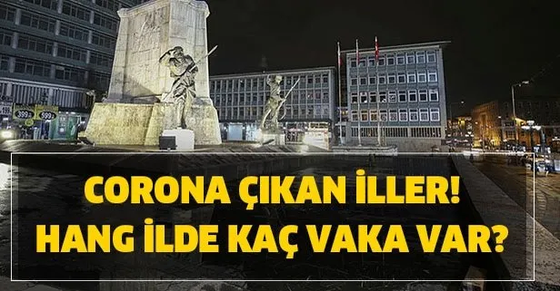 İl il Corona Korona sayısı! Corona çıkan iller listesi! Hangi ilde kaç vaka var? İstanbul, Ankara, İzmir, Kocaeli