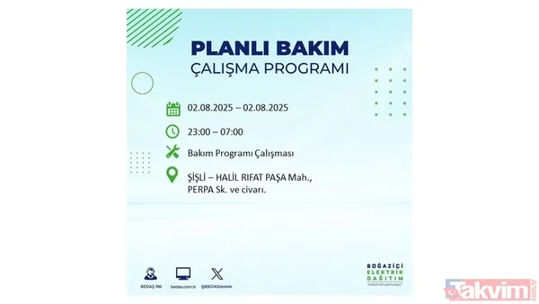 2 Ağustos İstanbul'da Elektrikler Ne Zaman Gelecek? İstanbul Avrupa Yakası'nda Planlı Elektrik Kesintisi Yapılacak İlçeler Ve Mahalleler, Bedaş'ın Resmi Web...