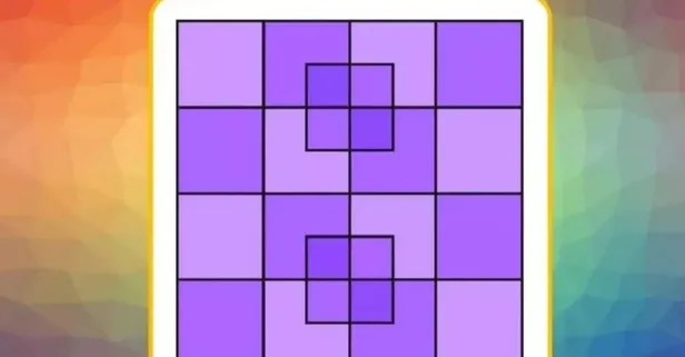 200 kişiden sadece 1'nin çözdüğü bulmaca! Resimdeki tüm kareleri sadece IQ'su 110 üstü olanlar buluyor