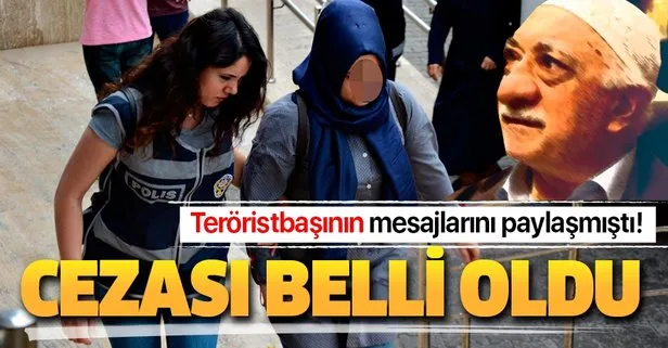 Teröristbaşının mesajlarını paylaşmıştı! İşte cezası