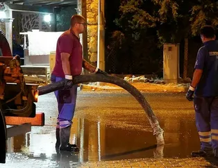 Çeşme’de kanalizasyon taştı