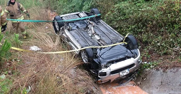 Son dakika haberi: Şile yolunda araç şarampole yuvarlandı! Sürücü hayatını kaybetti