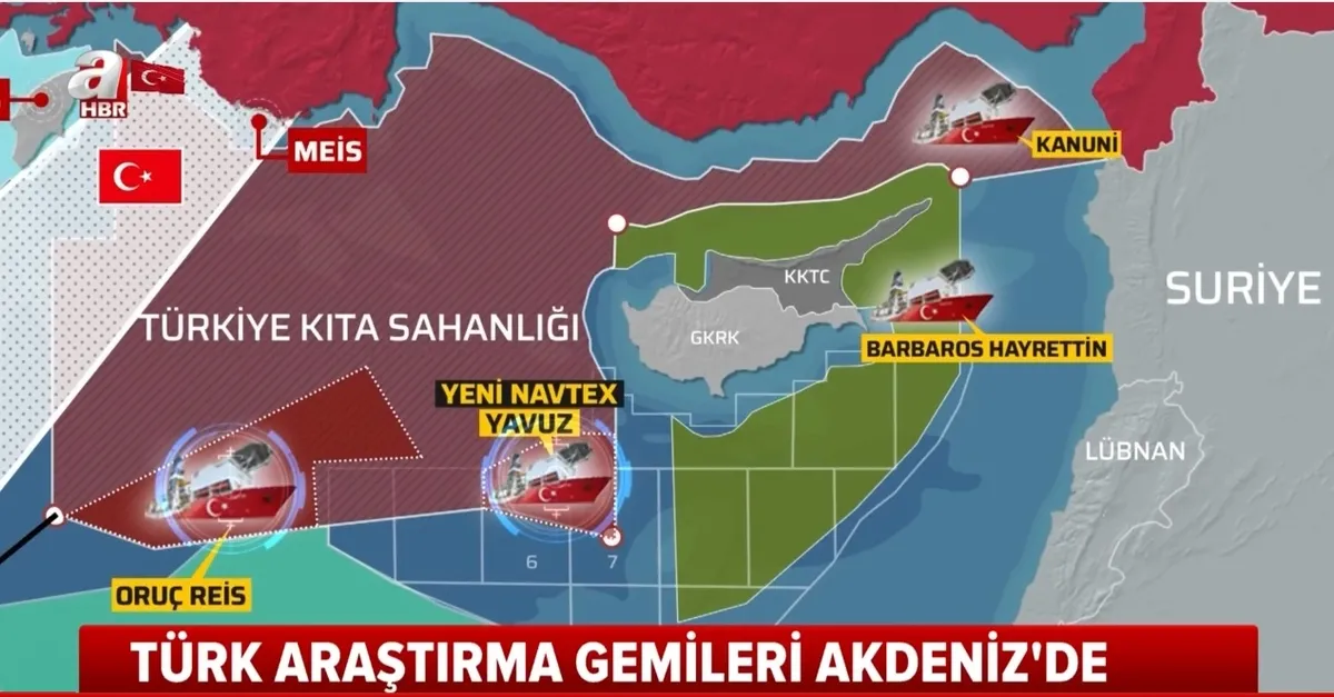 Akdeniz'de Batı'yı çıldırtan harita! Türk araştırma gemileri çalışmalarını aralıksız sürdürüyor