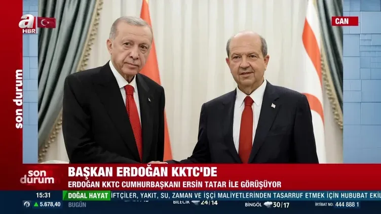 Başkan Erdoğan, Ersin Tatar ile görüştü!