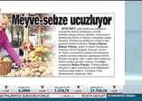 Meyve-sebze ucuzluyor