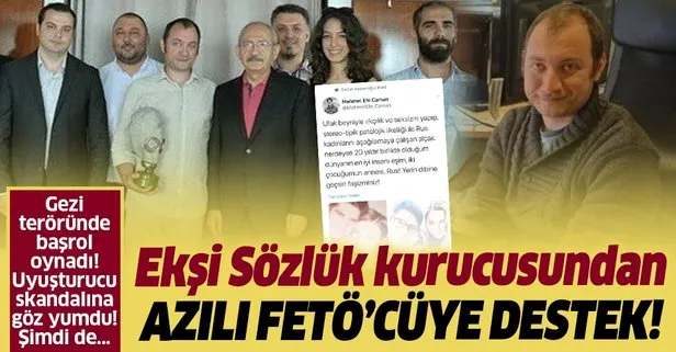 Eşki Sözlük kurucusu Sedat Kapanoğlu’ndan azılı FETÖ’cüye destek