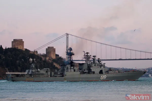 Karadeniz'de soğuk savaş! Rus savaş gemisi İstanbul Boğazı'ndan geçti - 2