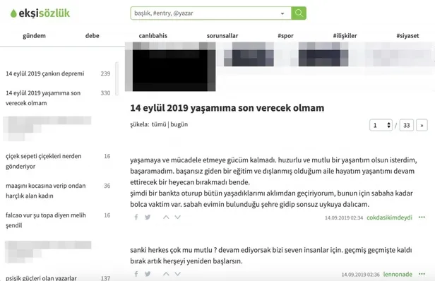 Ekşi Sözlük'te 'intihar' rezaleti! Saatlerce müdahale edilmedi-1