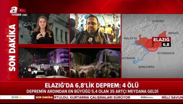 Elazığ'daki şiddetli depremin ardından yıkılan binalardaki arama ve kurtarma çalışmaları devam ediyor