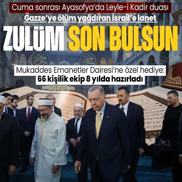Erdoğan’dan Ayasofya’da dua