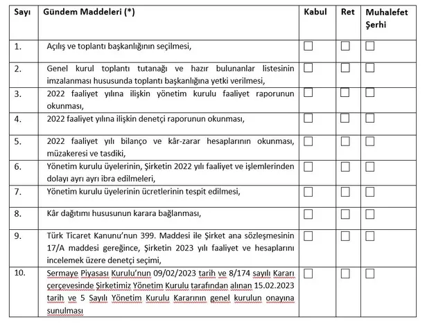 Türk Telekomünikasyon A.Ş. Yönetim Kurulu Başkanlığı’ndan 2022 Faaliyet Yılına İlişkin Olağan Genel Kurul Toplantısı’na Davet-8