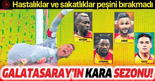 Kara sezon! Galatasaray hastalıklardan ve sakatlıklardan başını kaldıramadı...