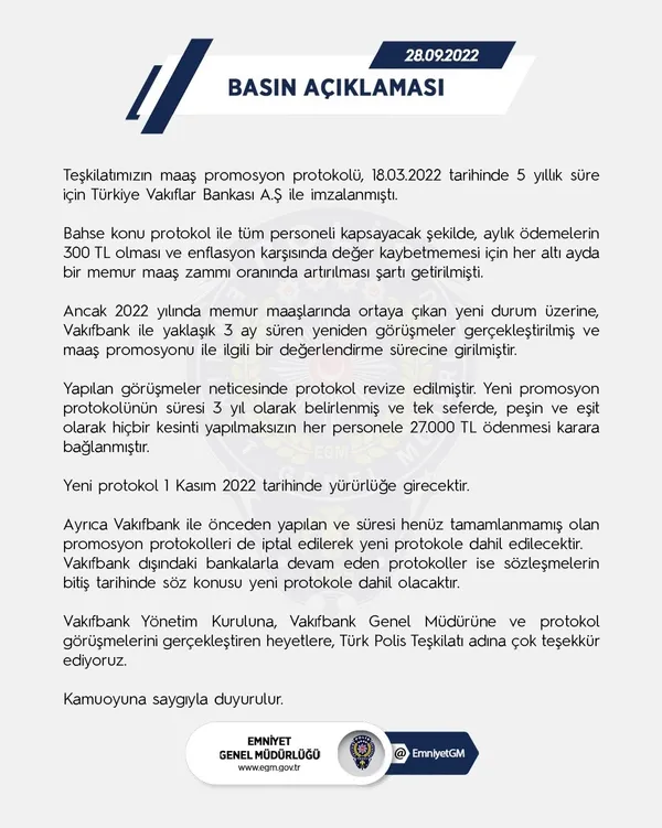 Son dakika: Polislere verilecek promosyon belli oldu! Polislere ne kadar promosyon verilecek?-1