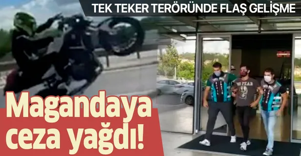 Motosikletli magandaya ceza yağdı