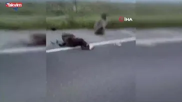 Şanlıurfa’da kaza: Motosiklet şarampole uçtu!