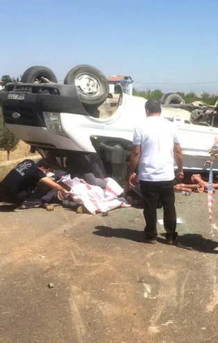 Malatya'da lastiği patlayan kamyon takla attı: 1 ölü, 2 yaralı