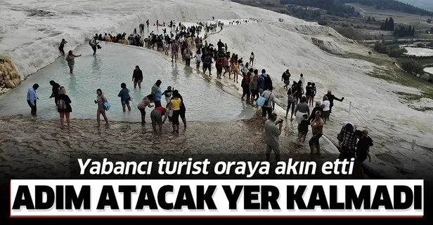 Pamukkale’de yılbaşı doluluk oranları yüzde 90’lara yaklaştı! Adım atacak yer yok