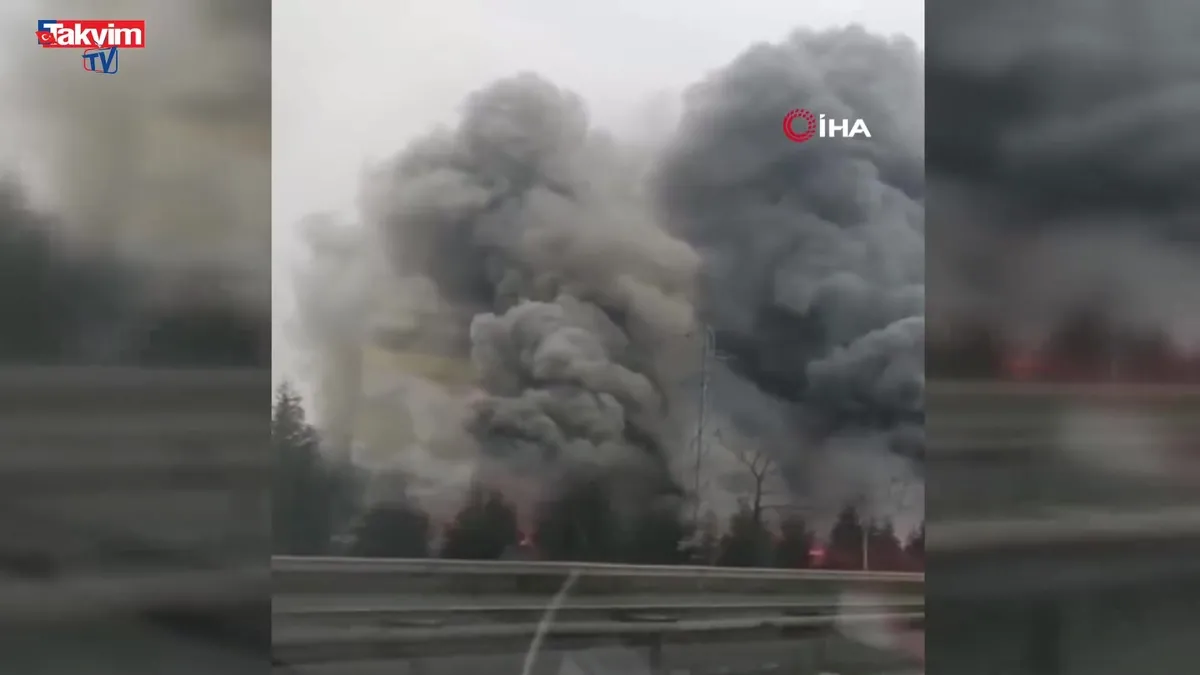 Kocaeli’nde korkutan fabrika yangını!