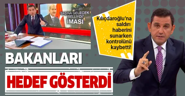 Fatih Portakal, Kılıçdaroğlu'na saldırı haberini verirken bakanları hedef gösterdi!