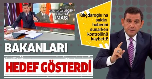 Fatih Portakal, Kılıçdaroğlu’na saldırı haberini verirken bakanları hedef gösterdi!