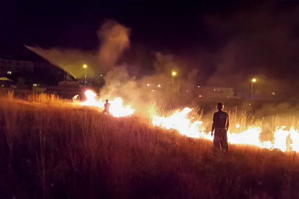 Et ve Süt Kurumu bahçesinde çıkan yangına TOMA'lı müdahale-2