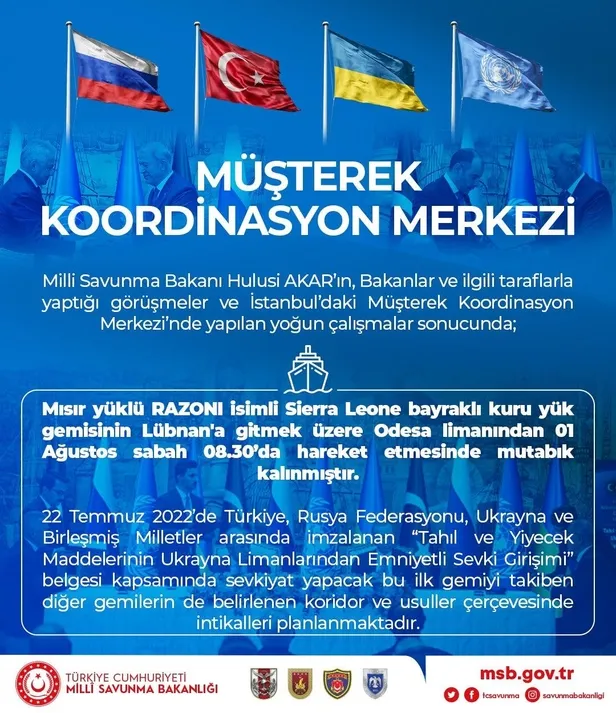 Tahıl koridorunda ilk rota belli oldu: Razoni gemisi Odessa Limanı'ndan hareket etti... NATO'dan teşekkür-6