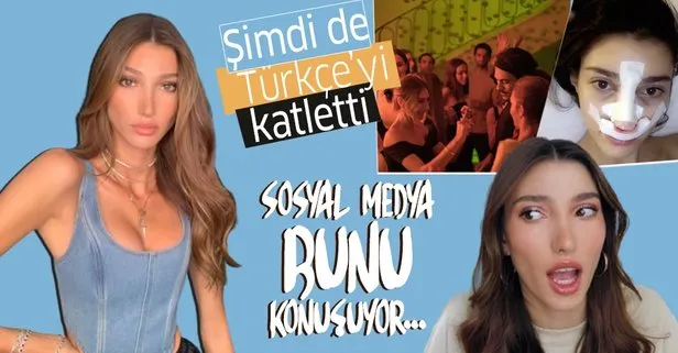 Şevval Şahin’in yarı İngilizce yarı Türkçe konuşmasına tepki yağdı! Estetik, korona partileri derken şimdi de Türkçe’yi katletti...