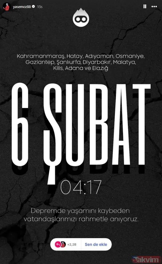 Üç yıl geçti ama acımız hala taze! Asrın felaketinde ünlülerden 6 Şubat mesajları - 21