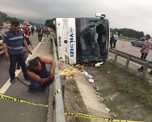Samsun’da otobüs kaza yaptı: 46 asker yaralandı