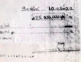 10 yıllık 25 milyon lira yazılı çek şoke etti