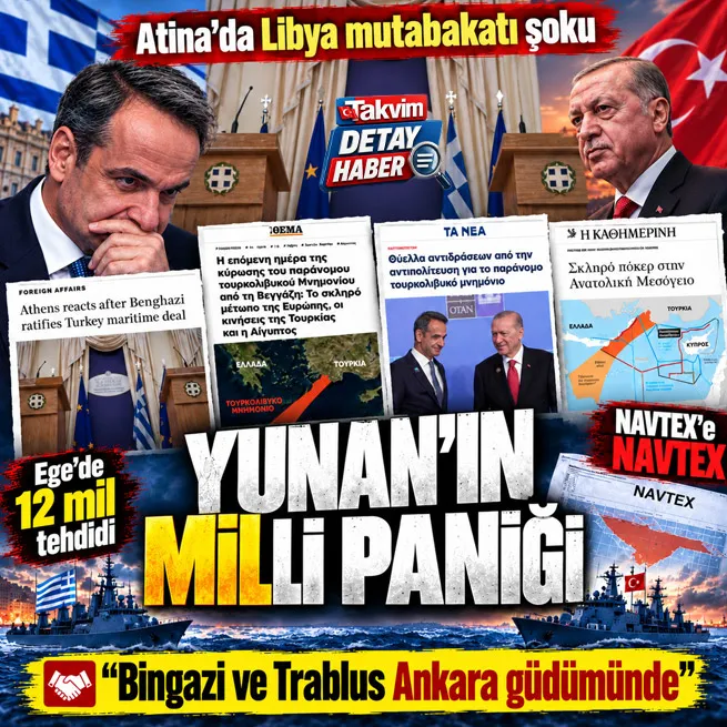 Atinada Libya mutabakatı şoku: Bingazi ve Trablus Ankara güdümünde! Egede 12 mil tehdidi