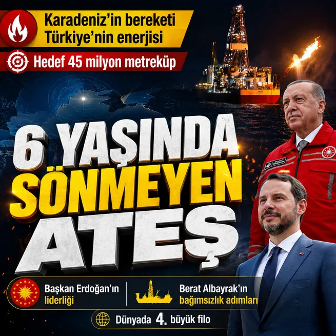 Karadenizdeki tarihi keşfin üzerinden 6 yıl geçti! 785 milyar metreküp rezerv: Hedef günlük 45 milyon metreküp üretim