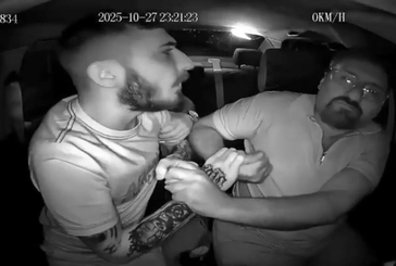 Taksi şoförünün darbedildiği anlar kamerada