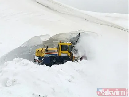 Muş’ta kar kalınlığı 10 metreyi buldu! Ekipler, çığ riskine rağmen 1 kilometreyi 2 saatte temizliyor