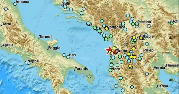 Arnavutluk Ta 6 4 Buyuklugunde Deprem Takvim