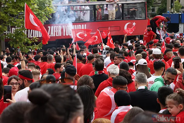 Türkiye-Portekiz maçı öncesi Türk taraftarlar Dortmund'u adeta kırmızı beyaza boyadı | Filistin yine unutulmadı - 14