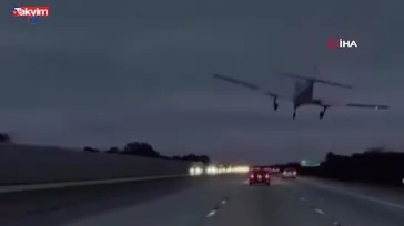 ABD'de uçak seyir halindeki araca çarptı