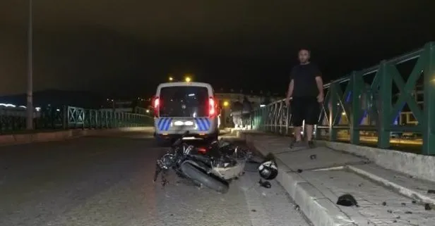 Bursa’da korkunç kaza: Kaldırıma çarpan motosikletten fırlayan sürücü viyadükten yuvarlanarak ağır yaralandı