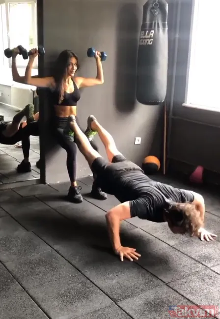 Ahmet Kural Ve Sevgilisi Çağla Ünlü Çiftin Spor Yaparken Çekildiği Videosu Çağla Gizem Çelik'in Kasları Dikkat Çekti.
