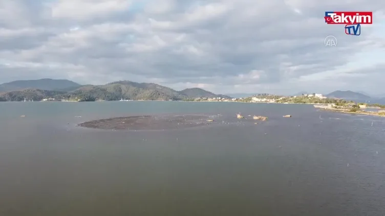 Fethiye’de deniz suyu çekildi | VİDEO
