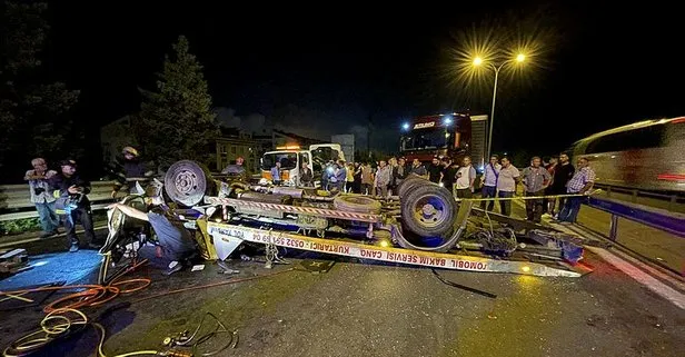 TEM’de korkunç kaza! 3 araç birbirine girdi 1 kişi hayatını kaybetti