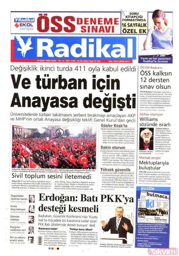 Bu günlere kolay gelinmedi! İşte 2008'de başörtüsüne karşı atılan utanç manşetleri - 13